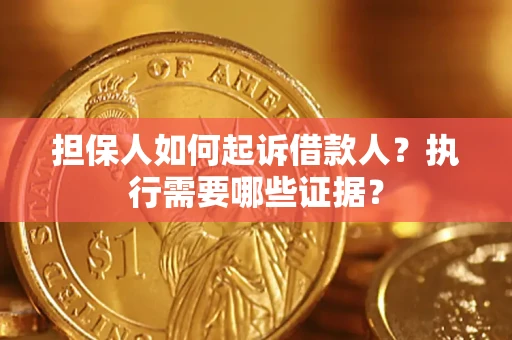 北京担保人如何起诉借款人？执行需要哪些证据？